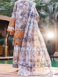 Beige Silk Lawn Stitched 3PC - ALP-SS-3PS-2649