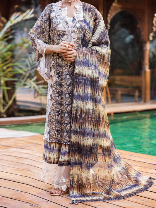 Mehndi Green Poly Lawn Stitched 3PC - ALP-SS-3PS-2650