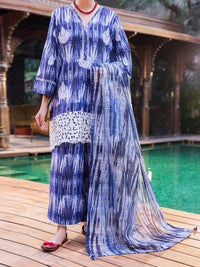 Blue Silk Lawn Stitched 3PC - ALP-SS-3PS-2651