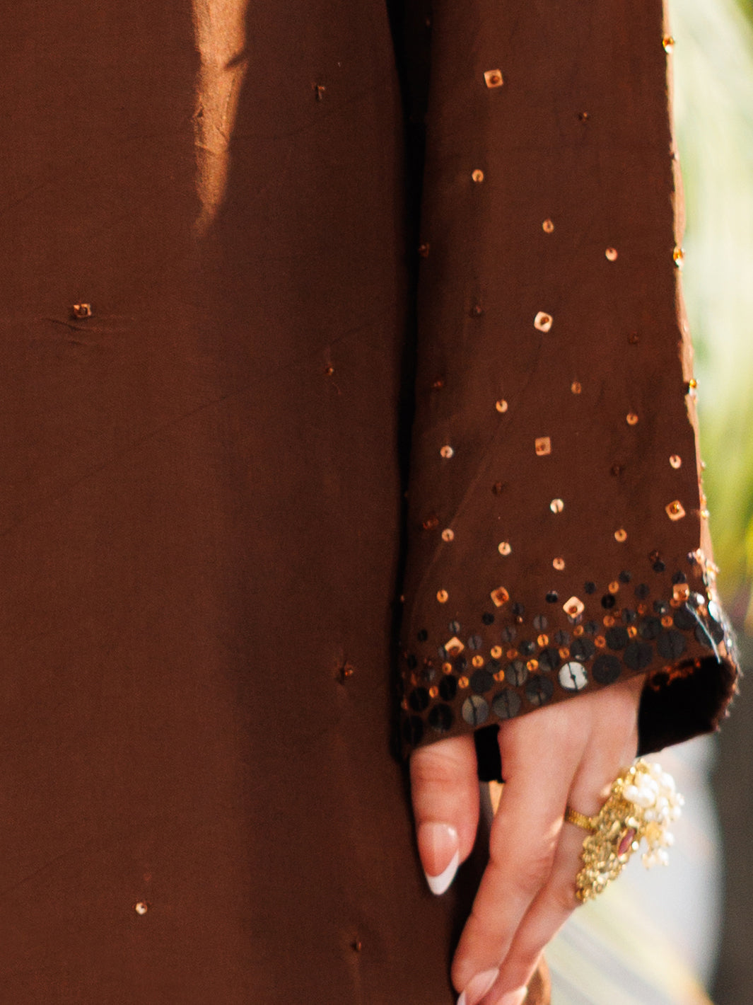 Brown Silk Stitched 3PC - ALP-3PS-2660