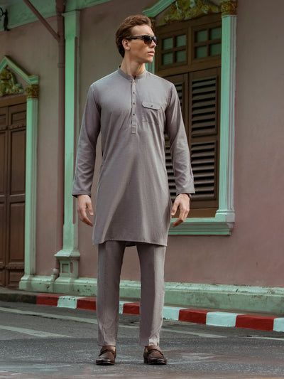 Grey Kurta Trouser - AL-KT-2673A