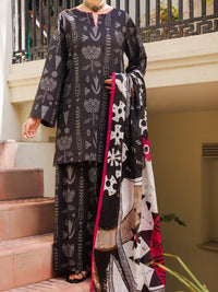 Black Cotton 3Pc Stitched - ALP-3PS-2817