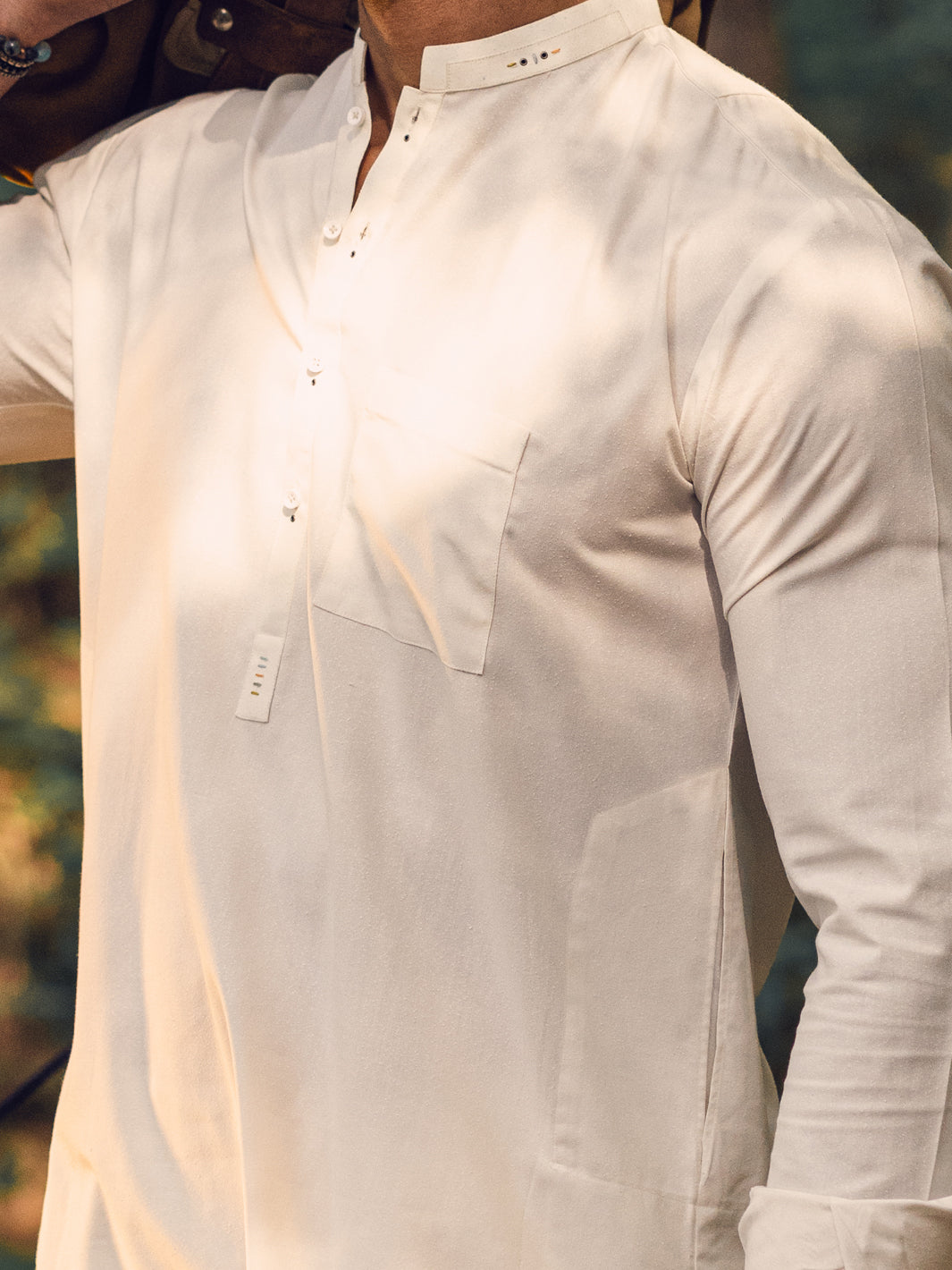White Blended Kurta Trouser - AL-KT-2943
