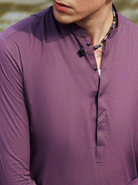 Purple Blended Kurta Trouser - AL-KT-2972