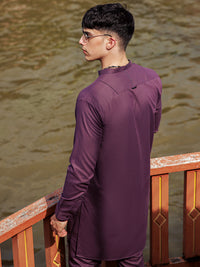 Purple Blended Kurta Trouser - AL-KT-2972
