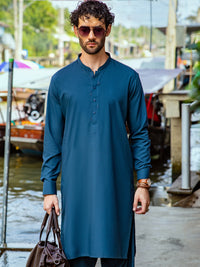Green Blended Kameez Shalwar - AL-KS-2973