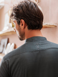 Green Blended Kameez Shalwar - AL-KS-2987