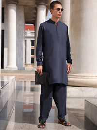Blue Blended Kameez Shalwar - AL-KS-2990