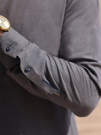 Light Grey Blended Kameez Shalwar - AL-KS-2994