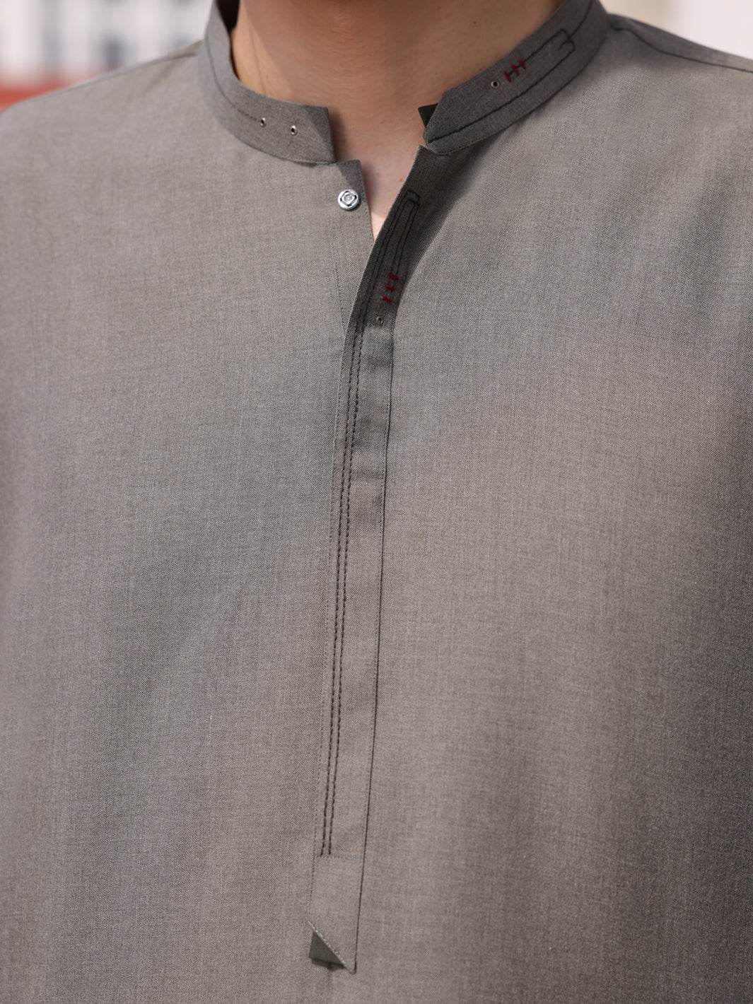 Grey Blended Kameez Shalwar - AL-KS-2995 - Almirah Online