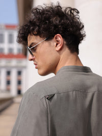 Grey Blended Kameez Shalwar - AL-KS-2995