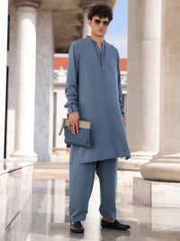 Blue Blended Kameez Shalwar - AL-KS-2997