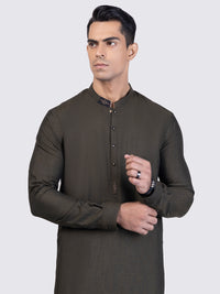 Green Blended Kurta Trouser - AL-KT-3002A