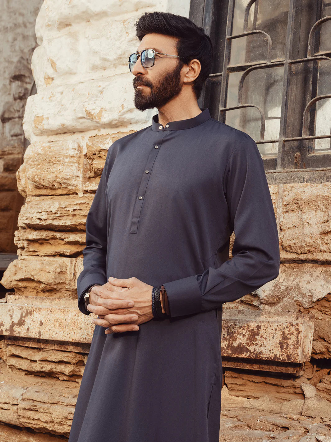 Grey Plain Kurta Trouser - ALET-KT-3002-R3