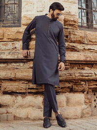 Grey Plain Kurta Trouser - ALET-KT-3002-R3