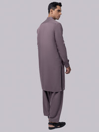 Dull Purple Blended Kameez Shalwar - AL-KS-3019