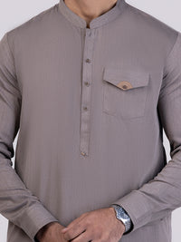 Brown Blended Kameez Shalwar - AL-KS-3020