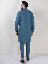 Blue Blended Kurta Trouser - AL-KT-3022