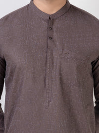 Brown Blended Kurta Trouser - AL-KT-3023
