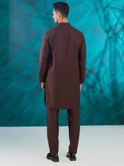 Dark Brown Blended Kurta Trouser - AL-KT-3030