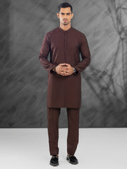 Dark Brown Blended Kurta Trouser - AL-KT-3030