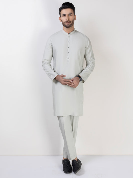 Light Green Blended Kurta Trouser - AL-KT-3031A