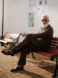 Dark Brown Blended Kameez Shalwar - AL-KS-3044