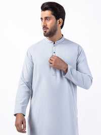 Light Grey Blended Kurta Trouser - AL-KT-3045A