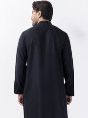 Black Blended Kurta - AL-K-1168C