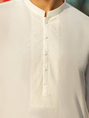 Off White Cotton Kurta Trouser - AL-KT-3060