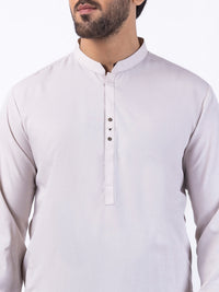 Light Beige Blended Kameez Shalwar - AL-KS-3061
