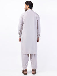 Light Beige Blended Kameez Shalwar - AL-KS-3061
