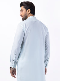 Light Blue Blended Kameez Shalwar - AL-KS-3064A