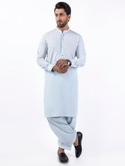 Light Blue Blended Kameez Shalwar - AL-KS-3064A - Almirah Online