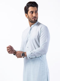 Light Blue Blended Kameez Shalwar - AL-KS-3064A