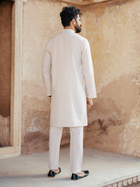 Light Blue Blended Kurta Trouser - AL-KT-3065