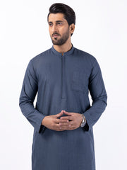 Grey Blended Kurta Trouser - AL-KT-3066 - Almirah Online