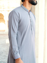 Grey Blended Kameez Shalwar - AL-KS-3068