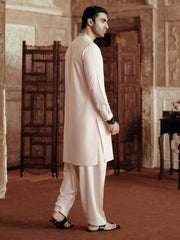 Cream Blended Kameez Shalwar - AL-KS-3069 - Almirah Online