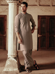 Sage Green Blended Kameez Shalwar - AL-KS-3070A - Almirah Online