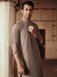 Sage Green Blended Kameez Shalwar - AL-KS-3070A