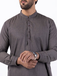 Brown Blended Kurta Trouser - AL-KT-3078