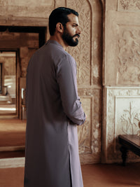 Grey Blended Kameez Shalwar - AL-KS-3073