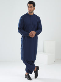 Blue Blended Kameez Shalwar - AL-KS-3075B