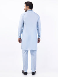 Light Blue Blended Kurta Trouser - AL-KT-3080