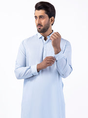 Light Blue Blended Kurta Trouser - AL-KT-3080 - Almirah Online