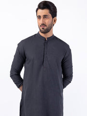 Charcoal Blended Kurta Trouser - AL-KT-3081 - Almirah Online