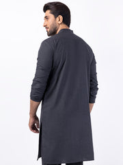 Charcoal Blended Kurta Trouser - AL-KT-3081 - Almirah Online