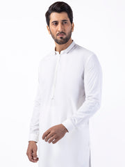 White Blended Kurta Trouser - AL-KT-3082 - Almirah Online