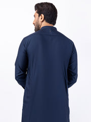 Navy Blue Blended Kurta Trouser - AL-KT-3086 - Almirah Online